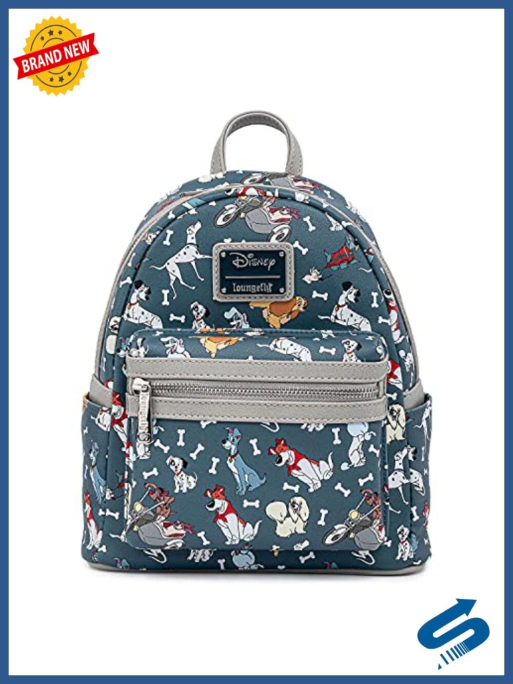 Loungefly Disney Dogs Mini Backpack Handbag Faux Leather